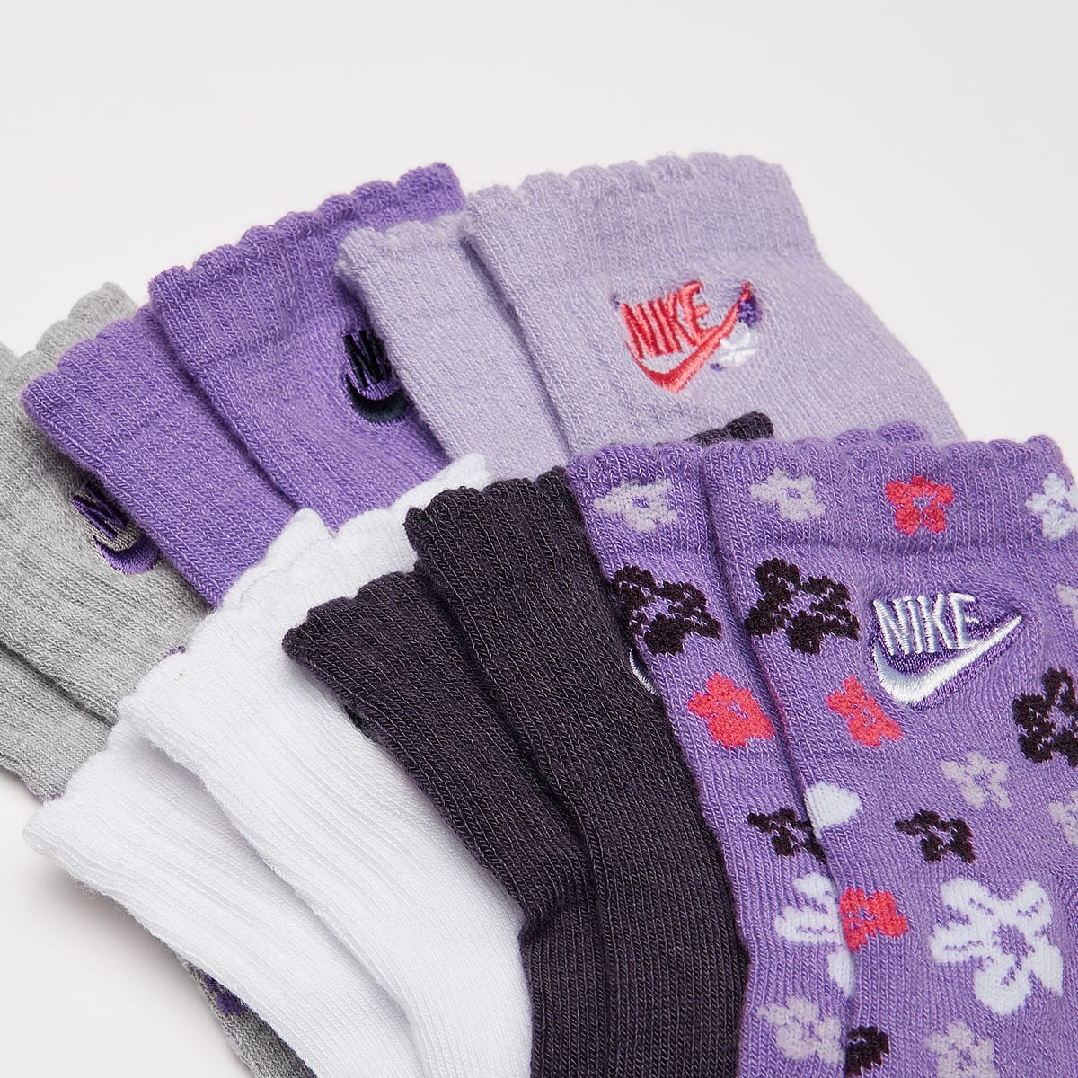 Nike 6 PACK Quarter Sock Sokken in multicolor formaten: 4Y-5Y