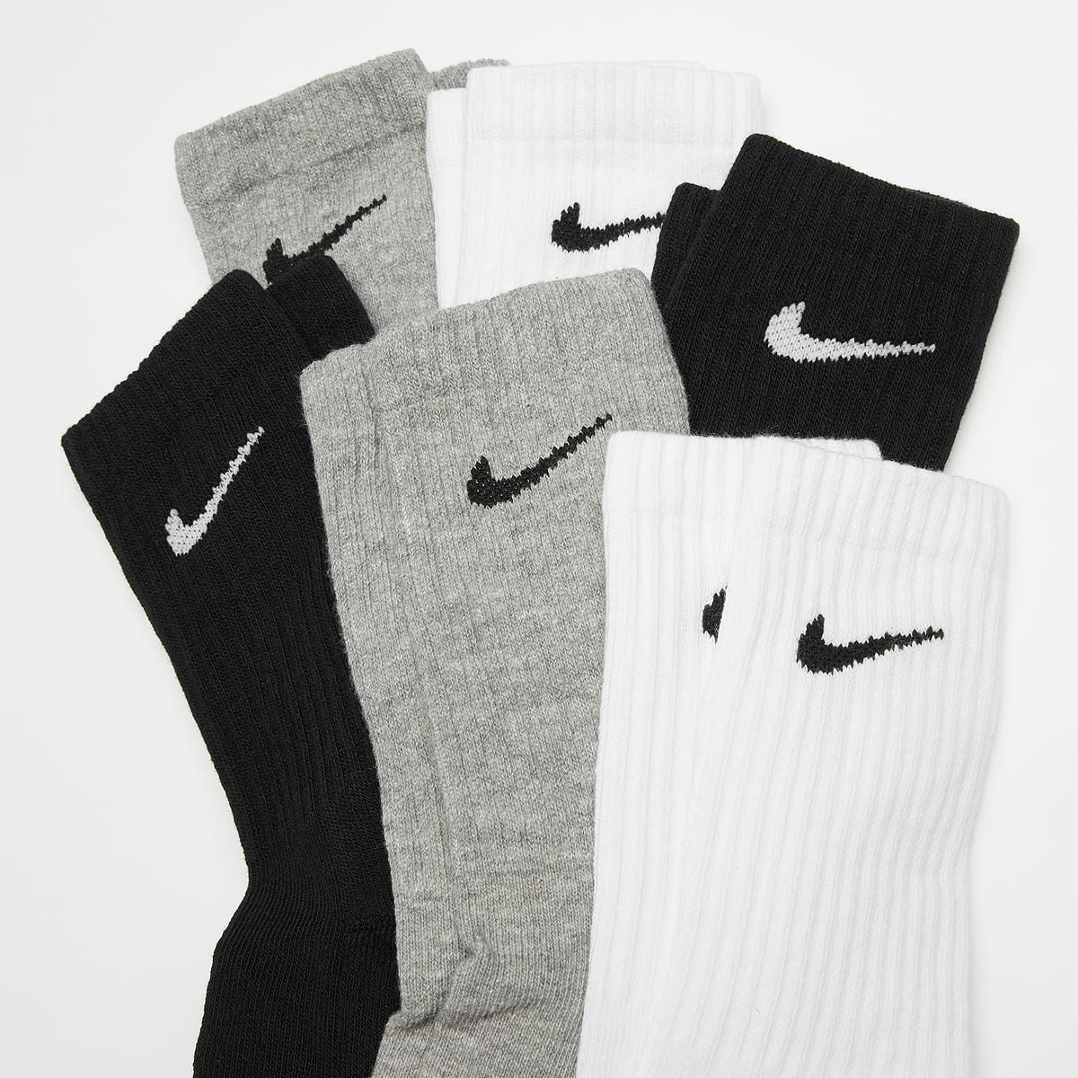 Nike 6 PACK Dri-Fit Cushioned Basic Crew unisex Sokken multicolor Maat 4Y-5Y Kleding
