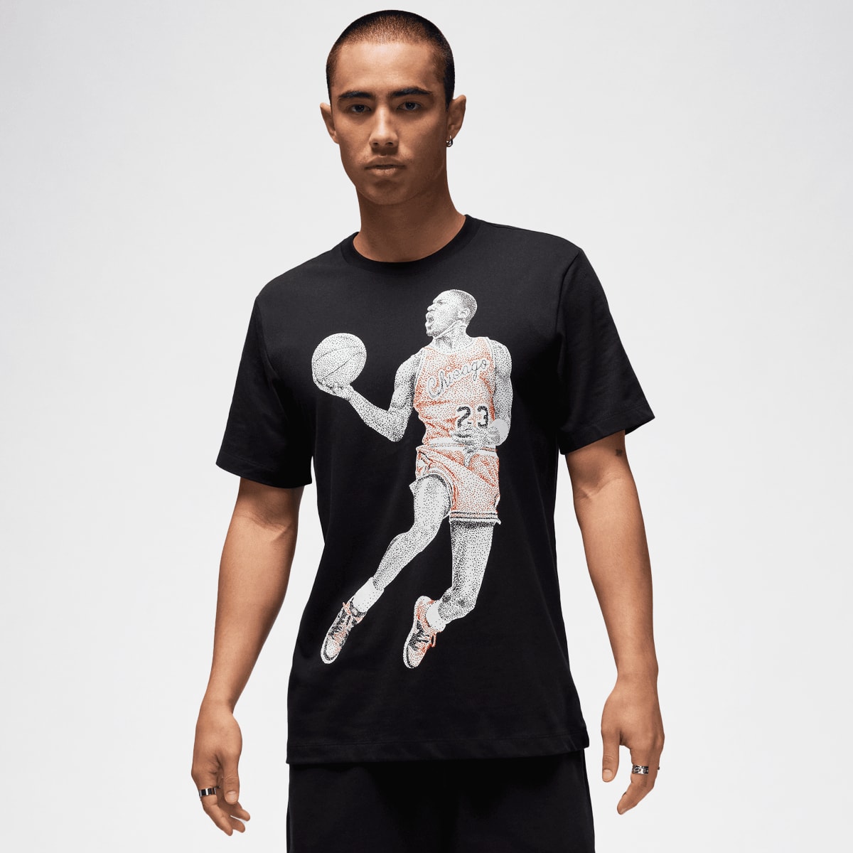 Jordan Brand Dot MJ Shortsleeve Crew men T-Shirts & Polo's zwart Maat S Kleding
