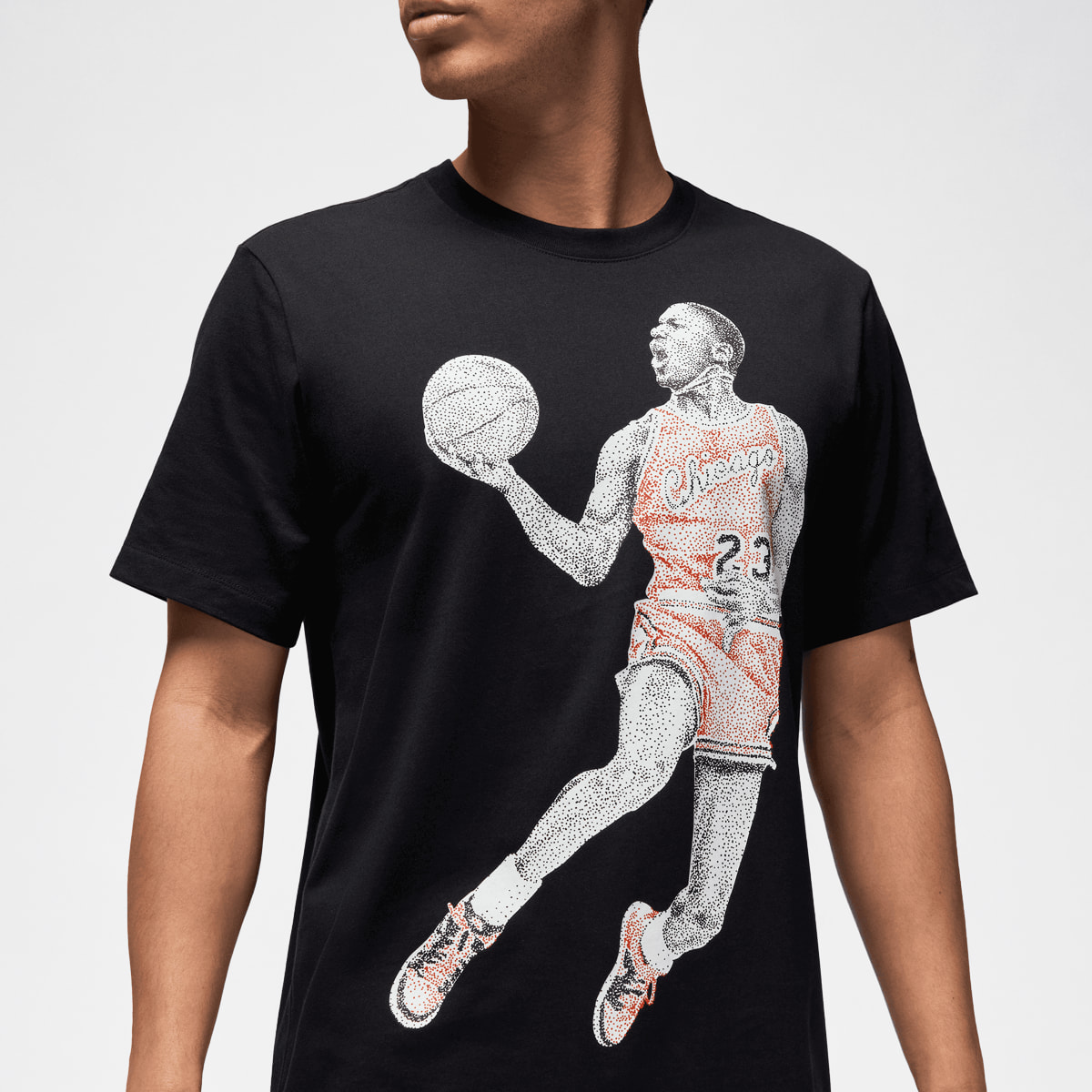 Jordan Brand Dot MJ Shortsleeve Crew men T-Shirts & Polo's zwart Maat S Kleding