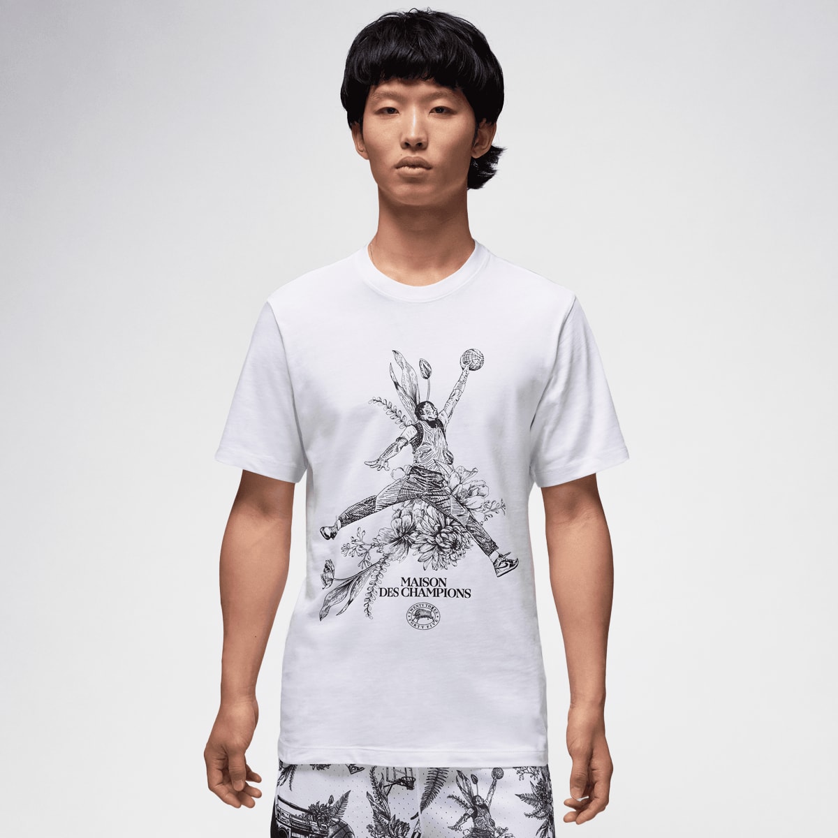 Jordan Sport JM Dry Fit Shortsleeve Crew T-Shirts & Polo's in wit formaten: XL