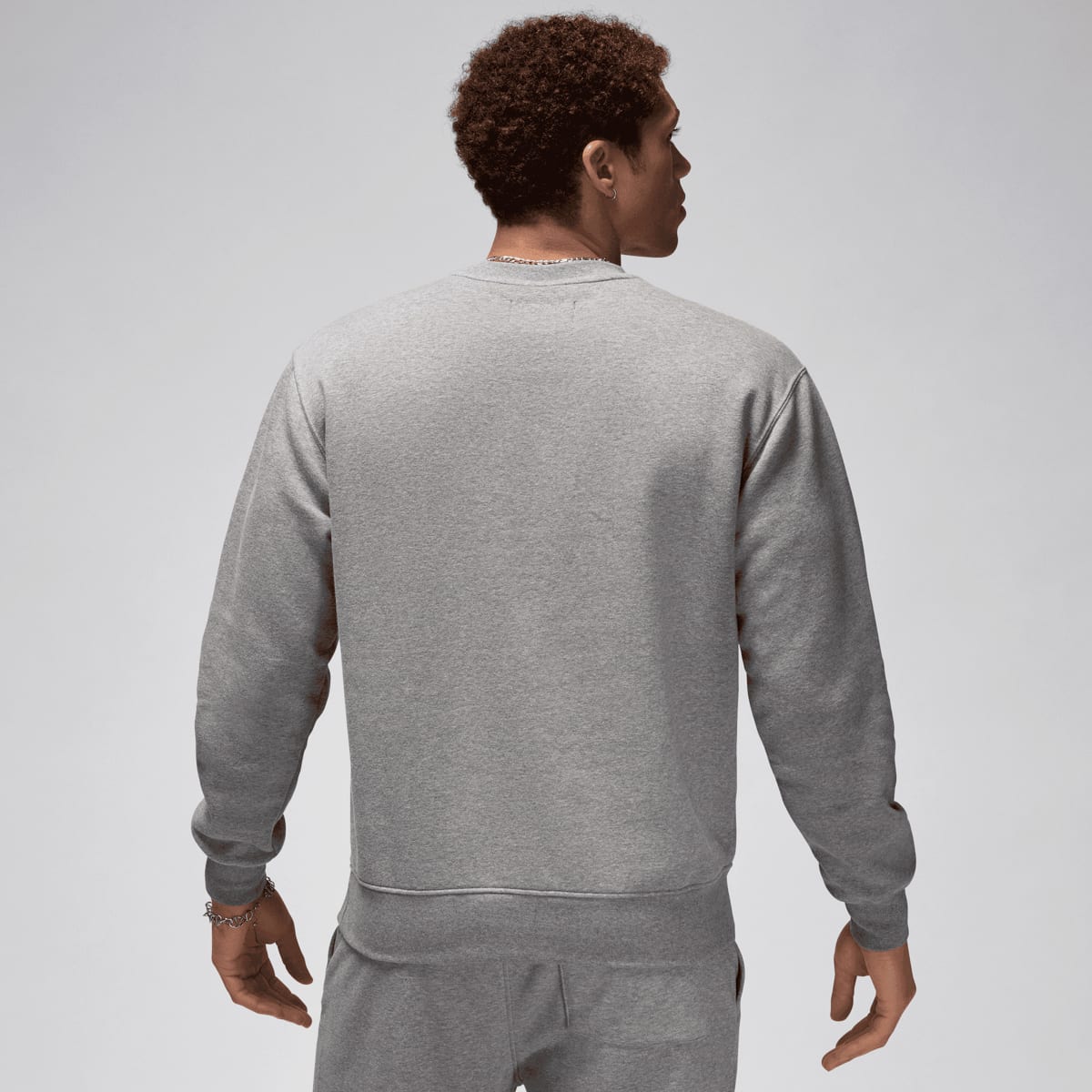 Jordan Brooklyn Fleece Crewneck men Hoodies & Sweaters grijs Maat XS Kleding