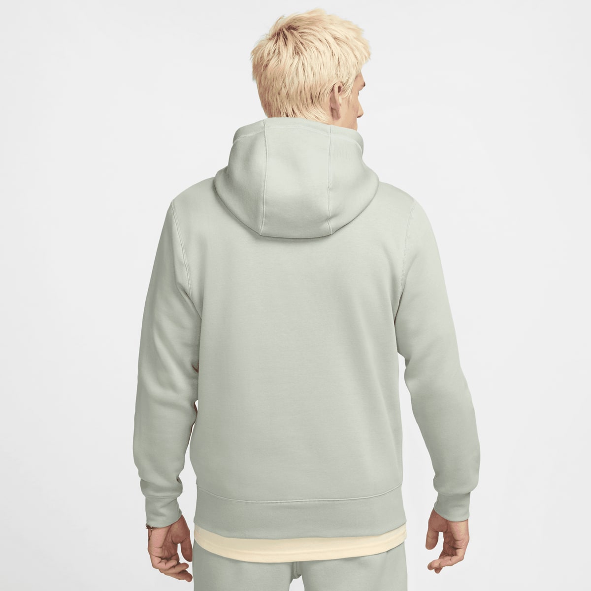 Nike Club Fleece Hoodie men Hoodies & Sweaters grijs Maat M Kleding