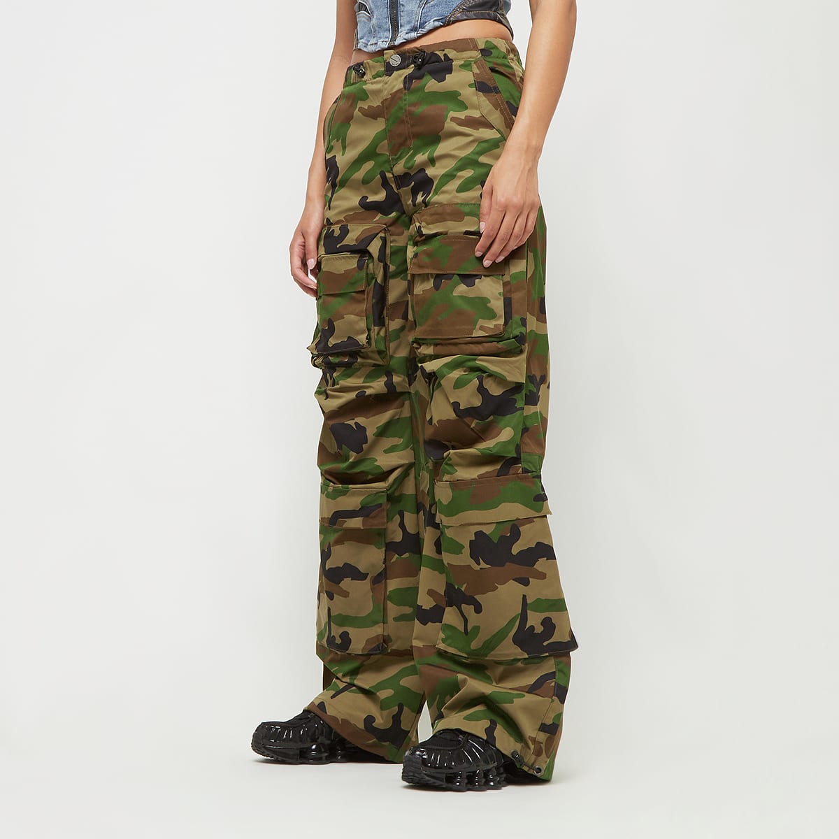 First Row Wide Cargo Pants wo Cargobroeken camouflage Maat XS Kleding