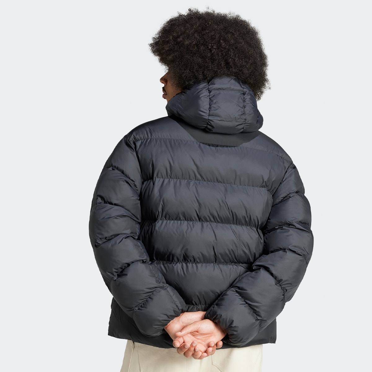adidas Originals Gewatteerde Winterjas Trefoil men Puffer jackets zwart Maat L Kleding