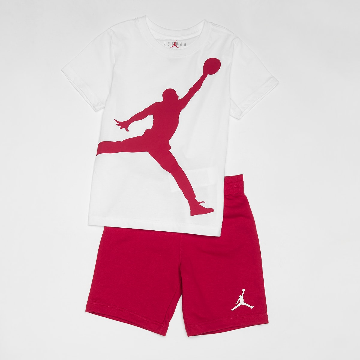 Jordan Jumbo Jump Short Set Baby Rompers & Sets in rood formaten: 4Y-5Y