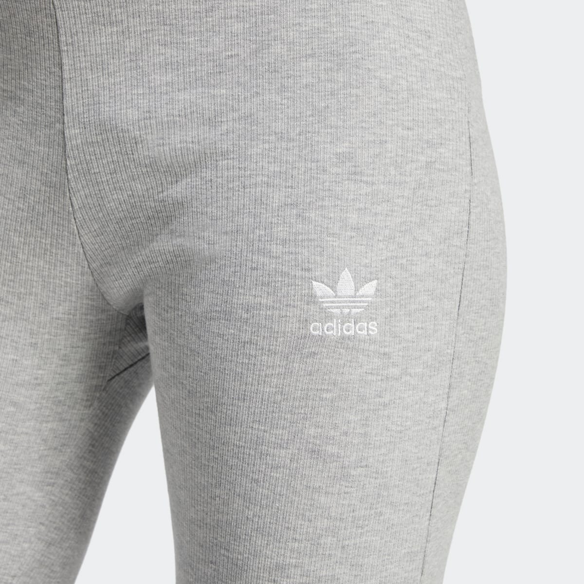 adidas Originals Essentials Rib Flared Leggings in grijs formaten: M