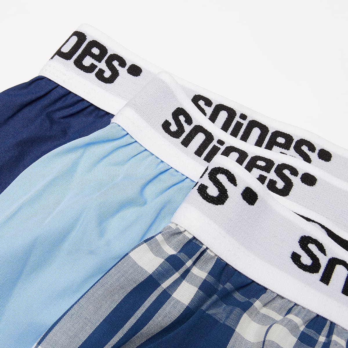 SNIPES 3 PACK White Tape Pack Woven Boxershorts Men Onderbroeken blauw Maat M Kleding
