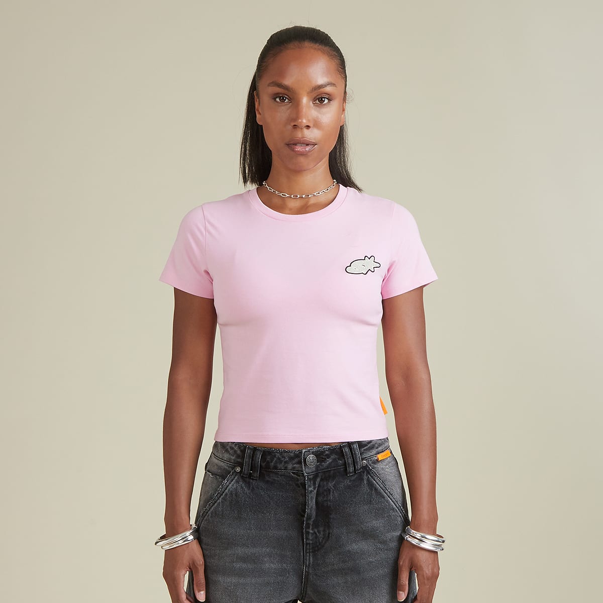 SNIPES S Star Baby Tee T-Shirts & Polo's in lichtroze formaten: XS