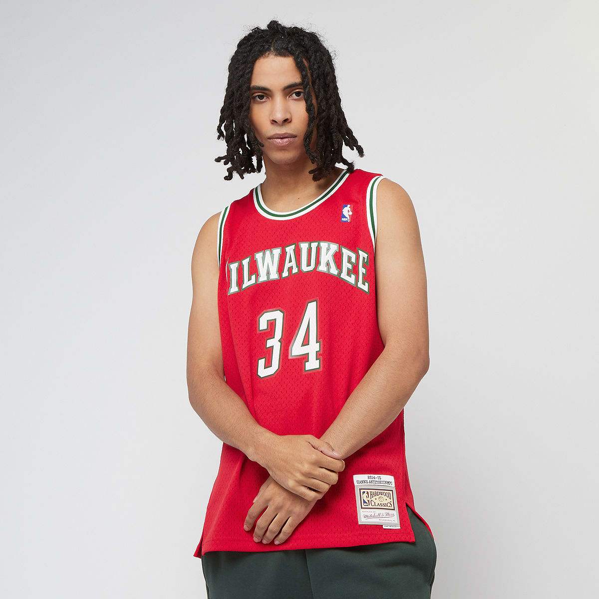 Mitchell & Ness Giannis Antetokounmpo NBA Milwaukee Bucks 2014 15 Swingman Jersey Men Jersey's rood Maat XXL Kleding