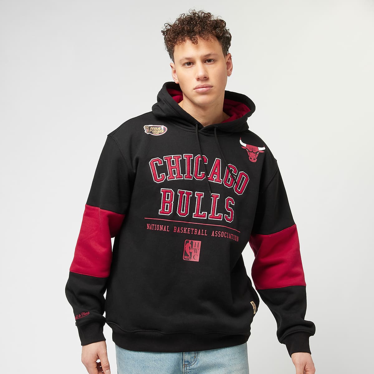 Mitchell & Ness, Retro Fleece Hoodie Vintage Chicago Bulls, black