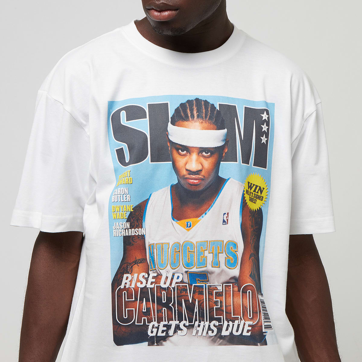 Mitchell & Ness Slam Cover Tee Denver Nuggets men T-Shirts Polo's wit Maat S Kleding