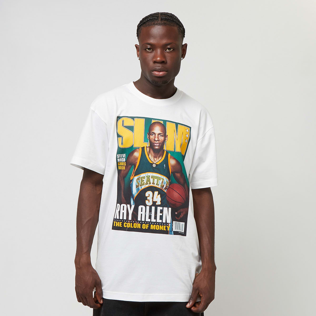 Mitchell & Ness, Slam Cover Tee Seattle Supersonics, white