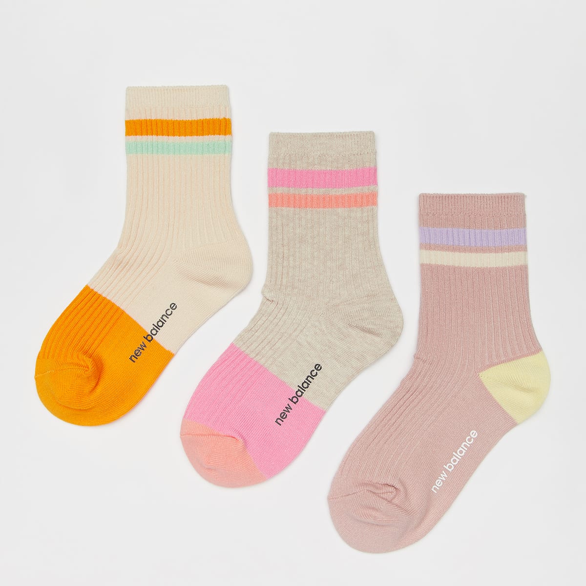 New Balance 3 PACK Midcalf Colorblock Socks Sokken in multicolor formaten: 27-30