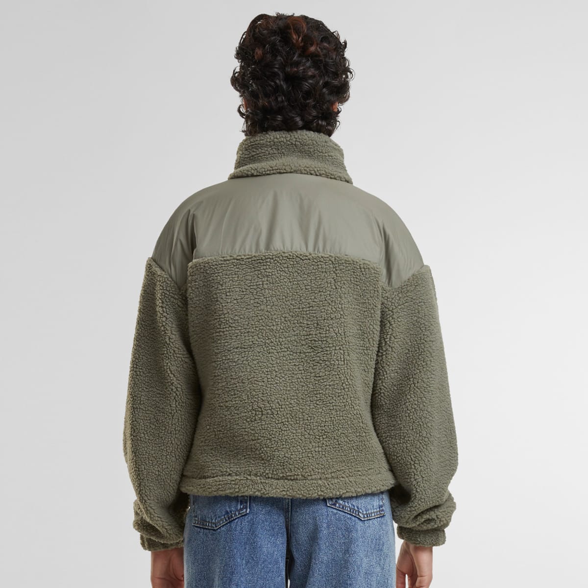 Urban Classics Sherpa Mix Jacket Tussenseizoensjassen in groen formaten: XS