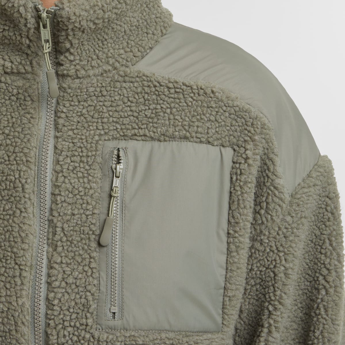 Urban Classics Sherpa Mix Jacket Tussenseizoensjassen in groen formaten: XS
