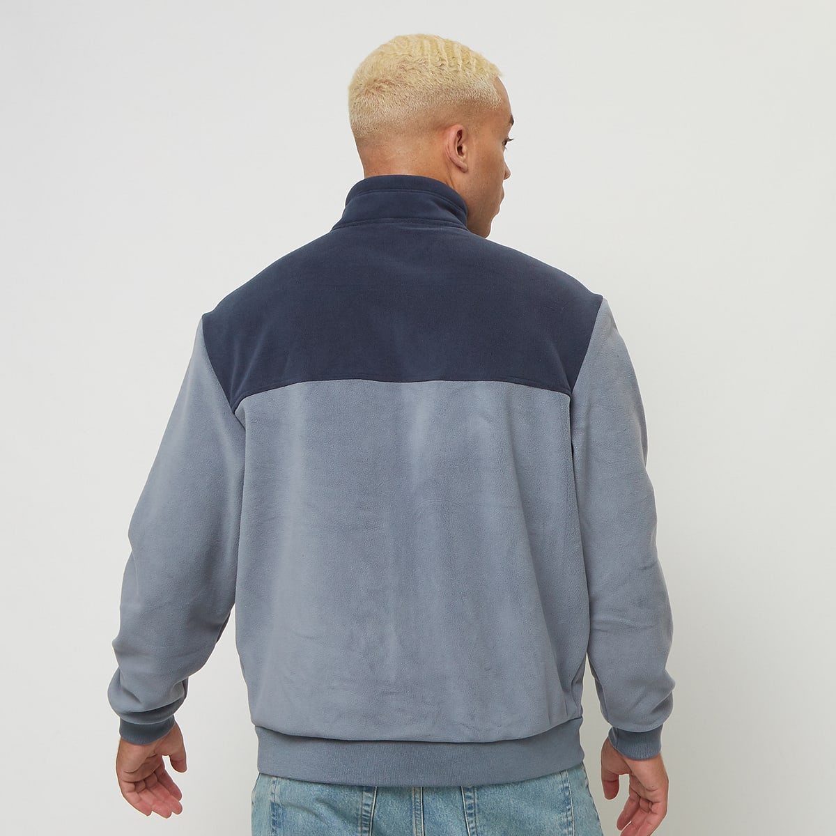 Urban Classics Colour Block Polar Fleece Jacket men Tussenseizoensjassen blauw Maat S Kleding
