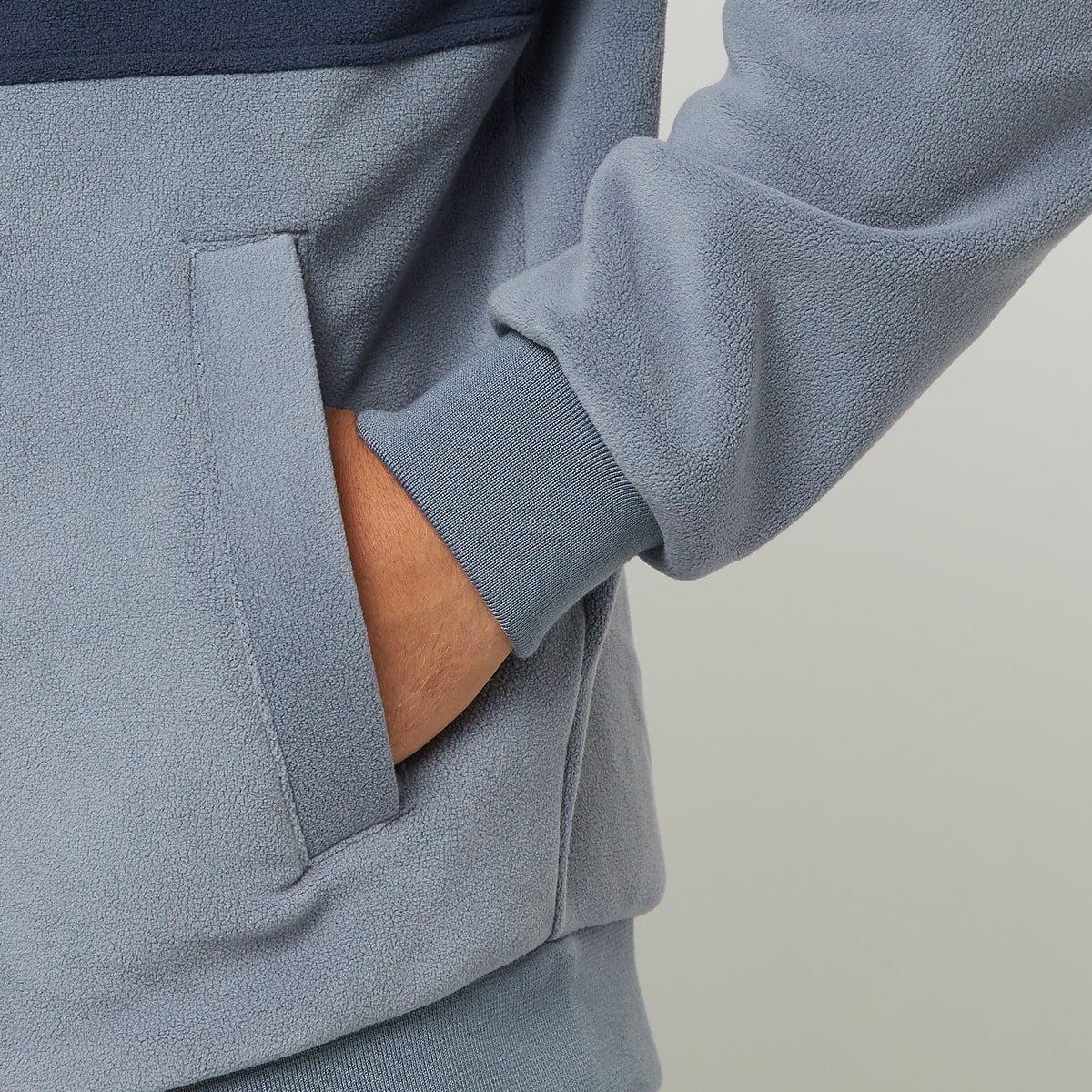 Urban Classics Colour Block Polar Fleece Jacket men Tussenseizoensjassen blauw Maat S Kleding