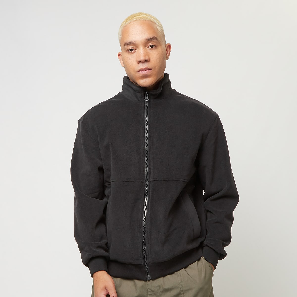 Urban Classics, Colour Block Polar Fleece Jacket, black
