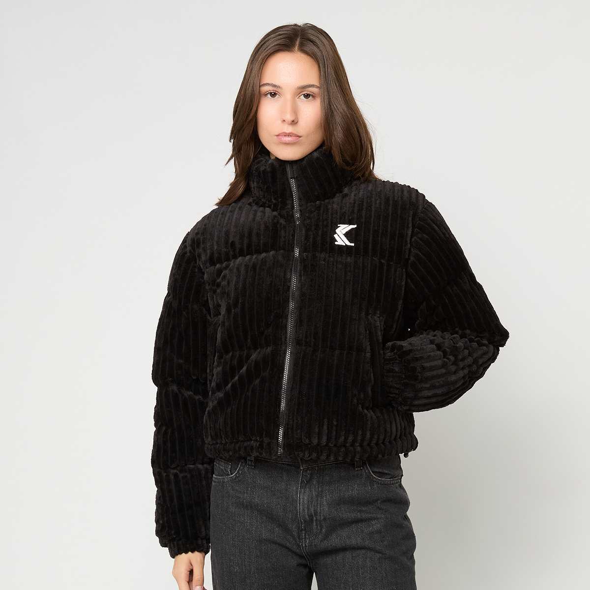 Karl Kani, OG Fuzzy Corduroy Short Puffer Jacket black, black