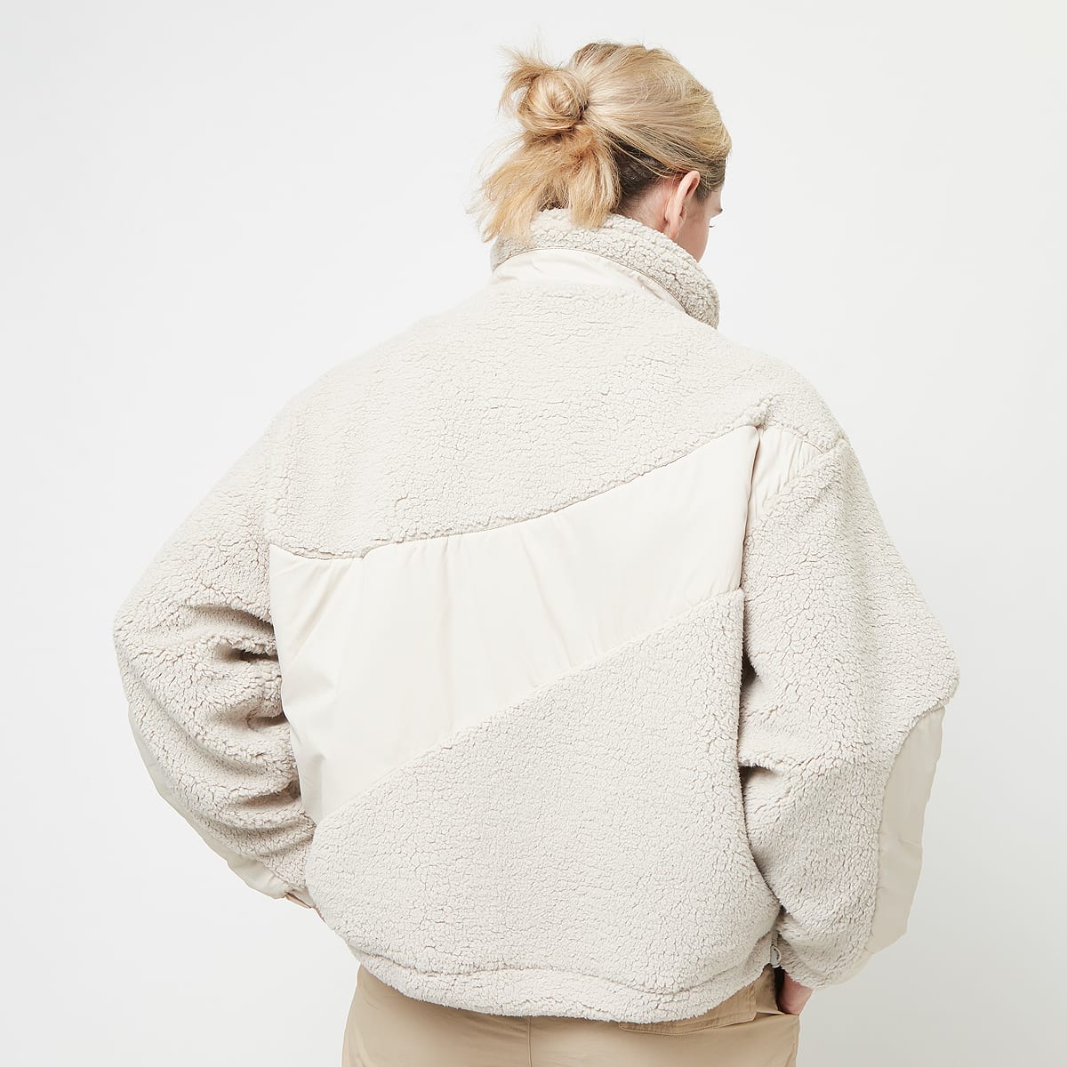 Pegador Teddy Fabric Mix Jacket women Tussenseizoensjassen beige Maat S Kleding