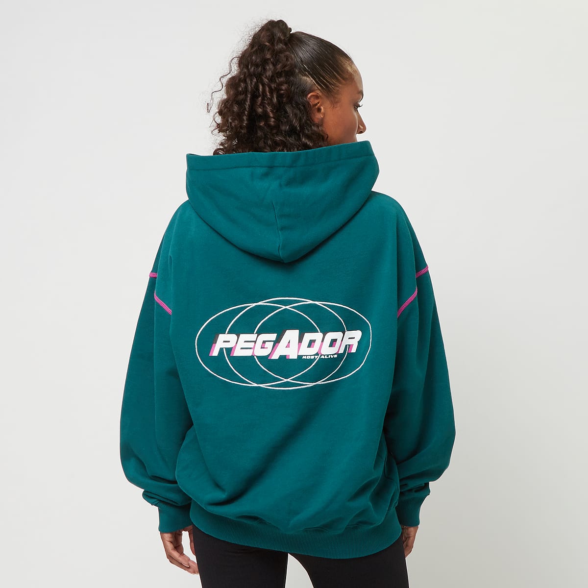 Pegador Jenna Oversized Sweat Jacket women Hoodies & Sweaters groen Maat XS Kleding