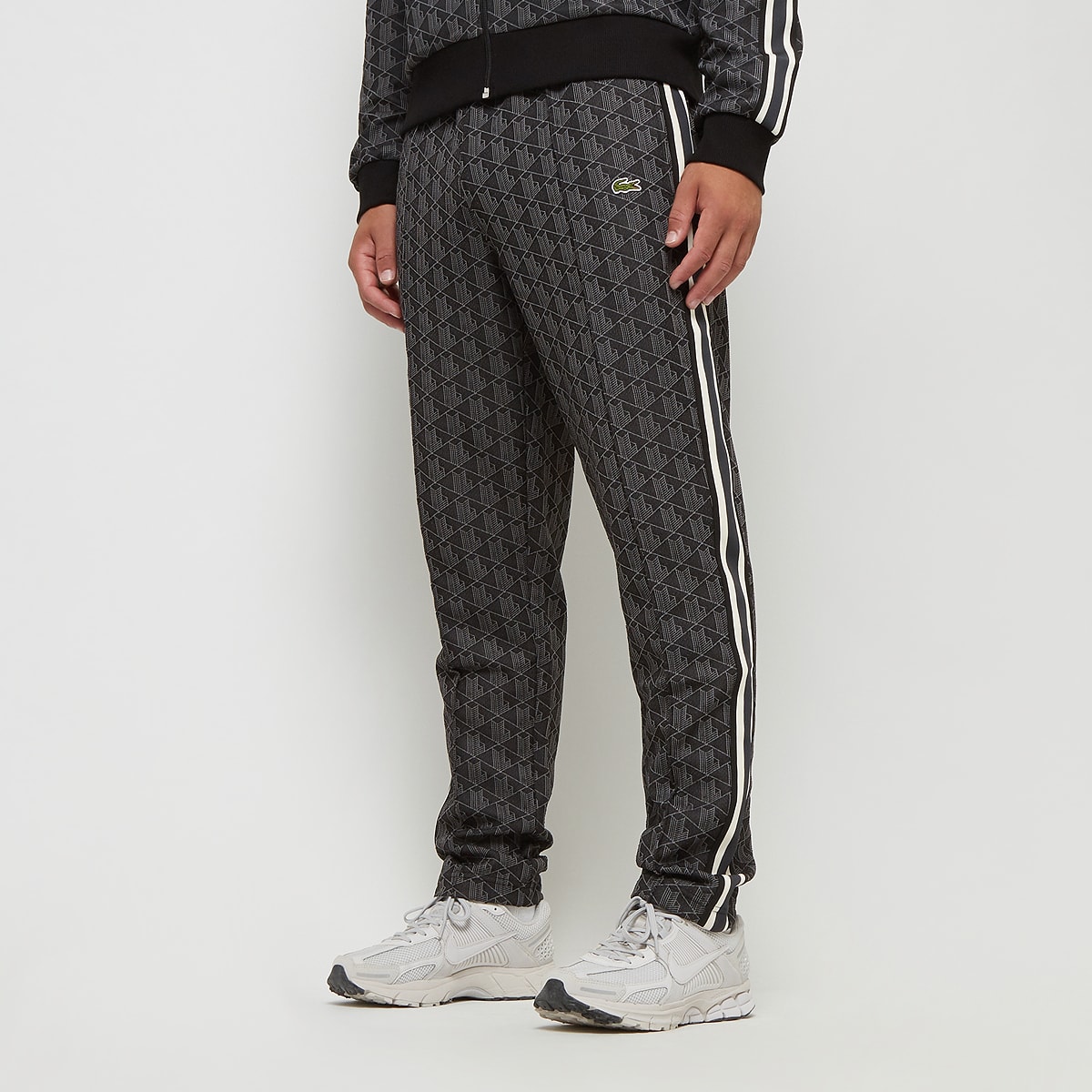 Lacoste, Trackpants Paris with monogramm, black