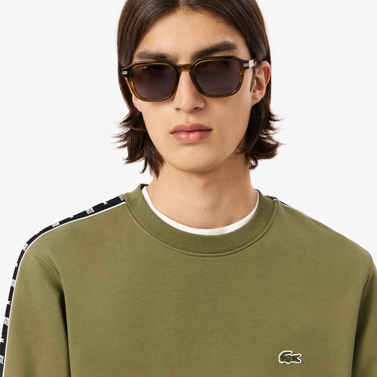 Lacoste SWEATSHIRTS khaki Hoodies & Sweaters in groen formaten: S