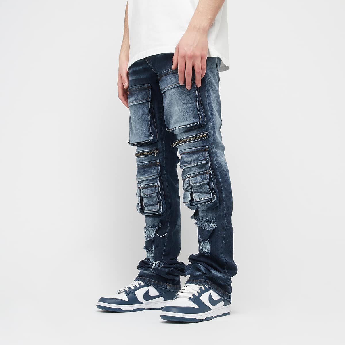 2Y STUDIOS, Esteban Multi Pocket Skinny, blue