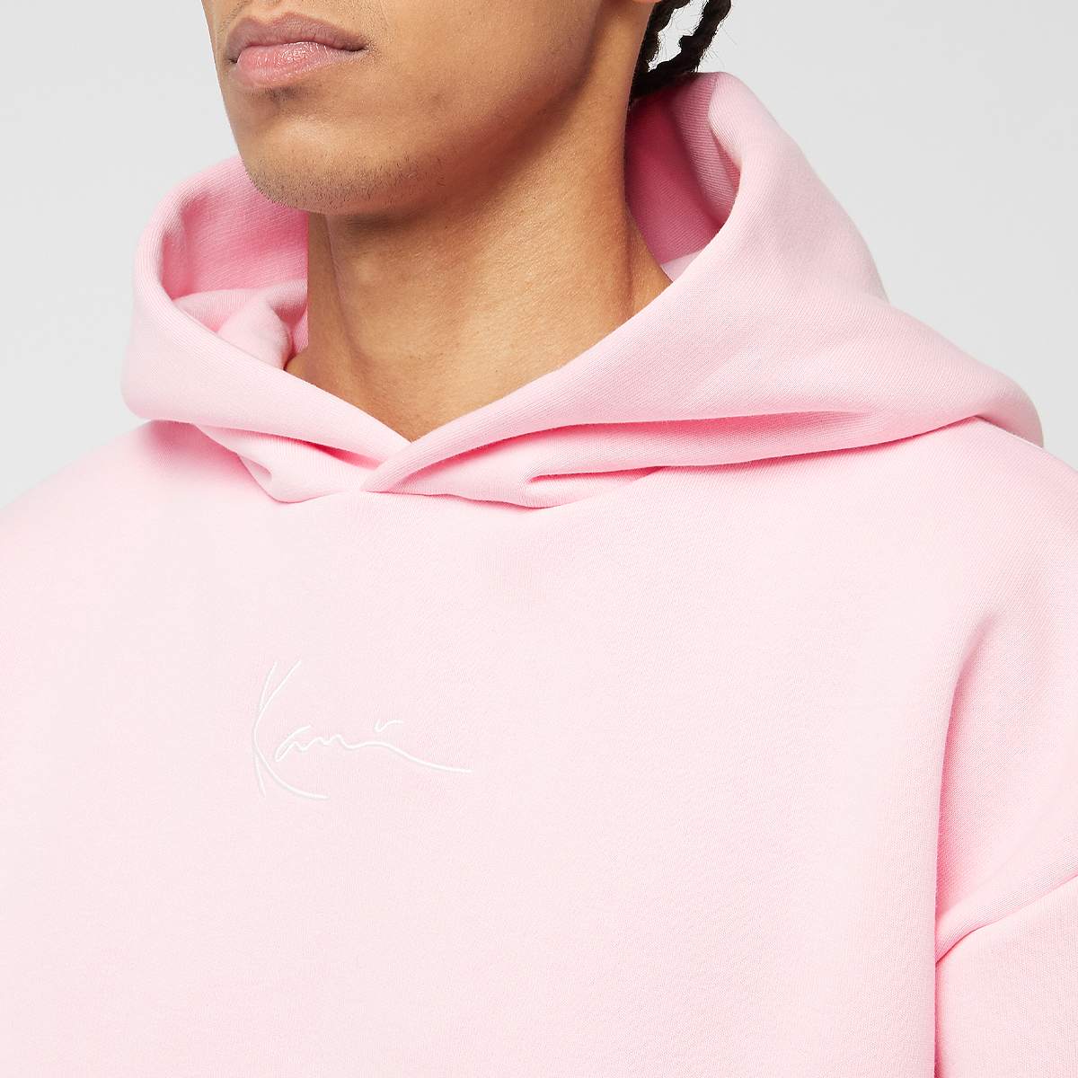 Karl Kani Small Signature Essential Oversized Hoodie men Hoodies & Sweaters lichtroze Maat S Kleding