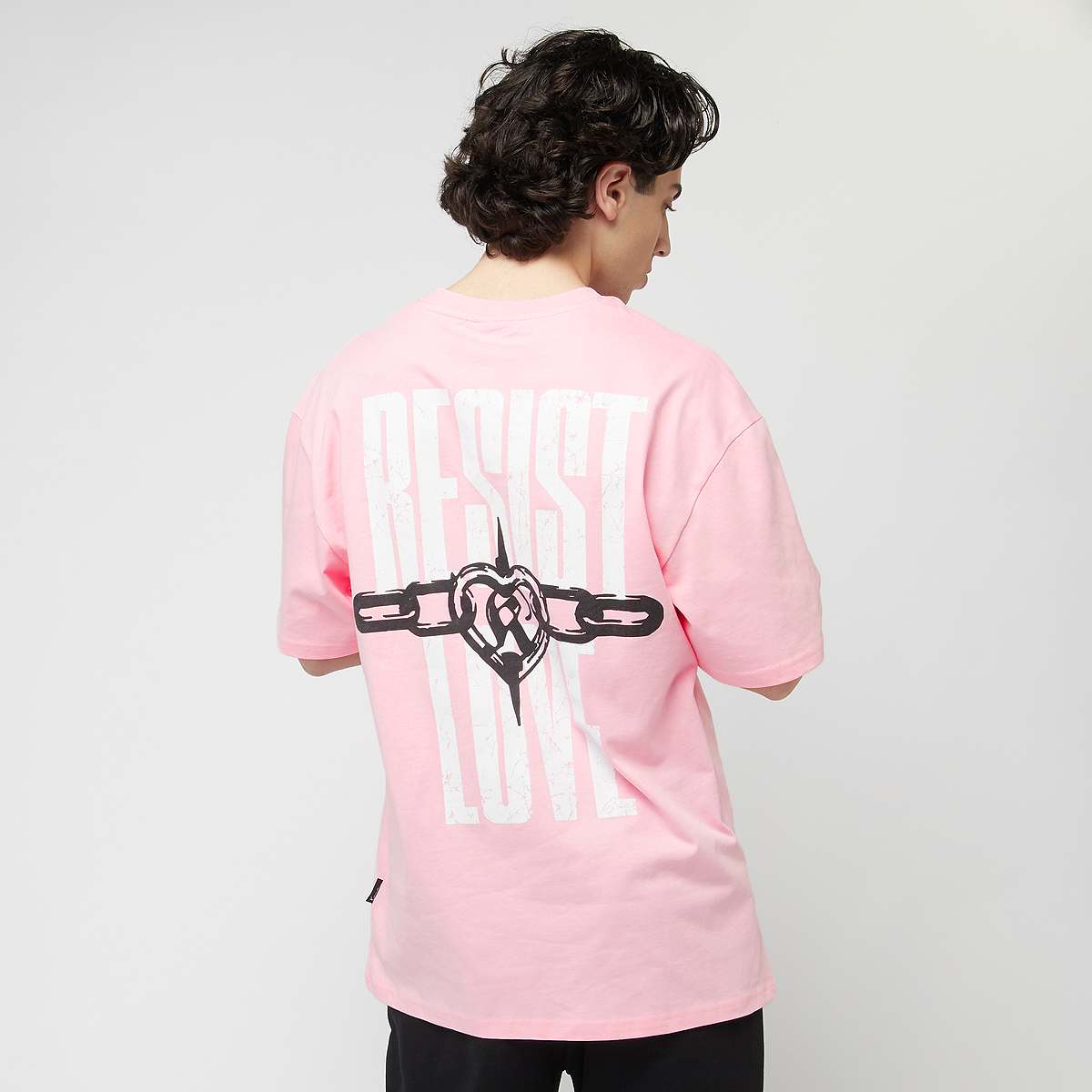 Karl Kani Woven Signature Resist Love Tee Men T-Shirts & Polo's lichtroze Maat L Kleding
