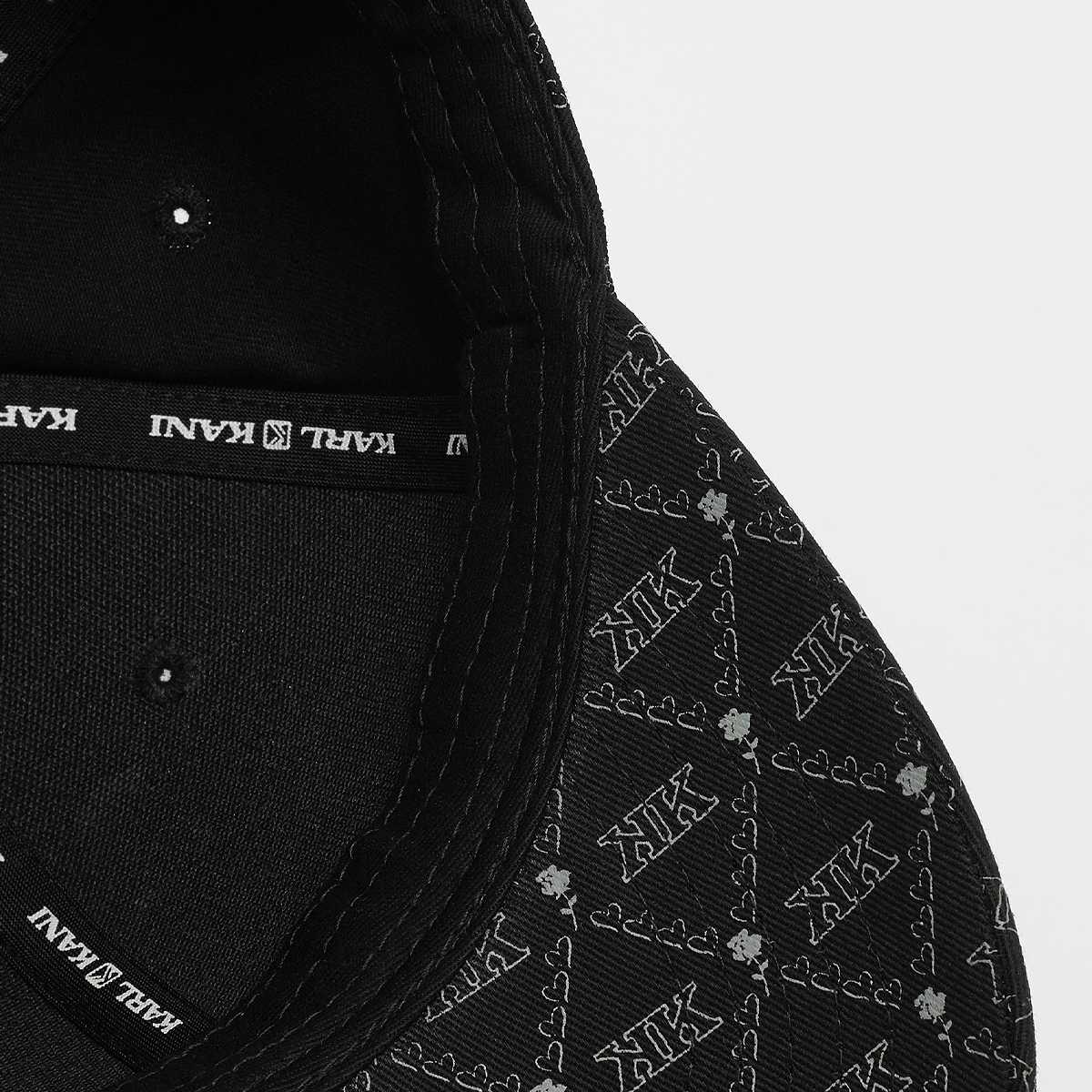 Karl Kani Monogram Baseball Cap unisex Caps zwart Maat ONE SIZE Accessoires