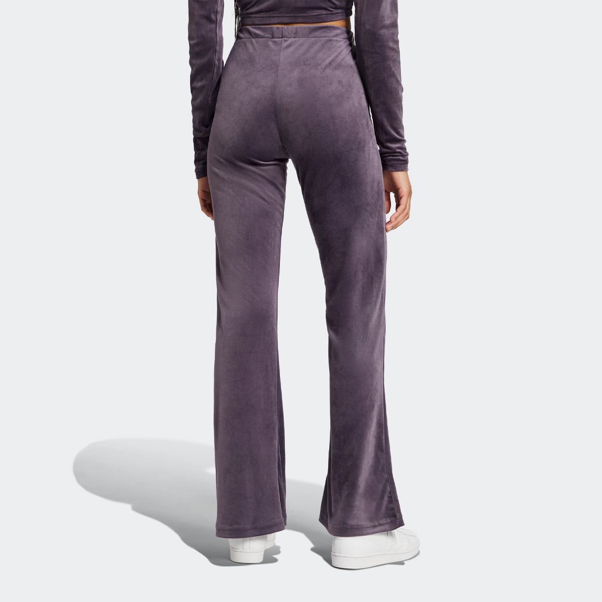 adidas Originals Velvet Rhinestone Trefoil Hose Leggings in roze formaten: M