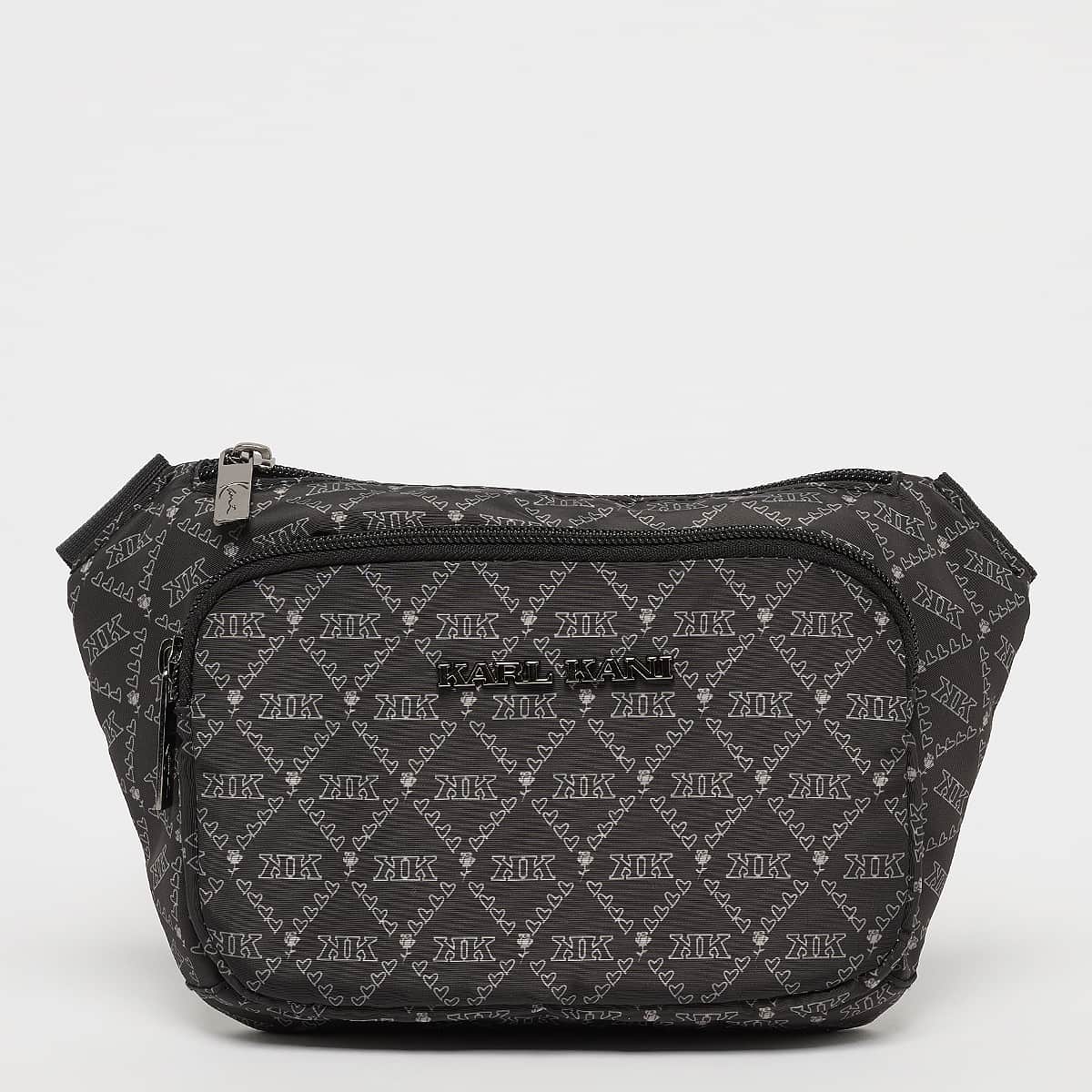 Karl Kani Retro Monogram All Over Print Crossbody Bag Unisex Schoudertassen zwart Maat ONE SIZE Accessoires