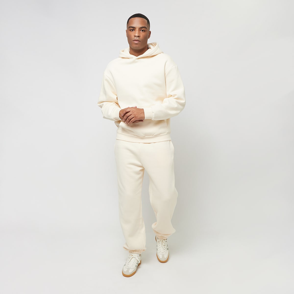 Urban Classics Fluffy Hoody Men Hoodies & Sweaters beige Maat XS Kleding