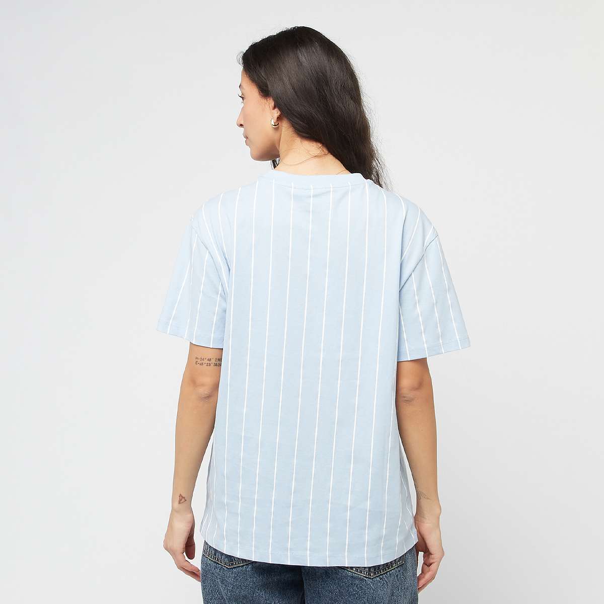 Karl Kani Small Signature Essential Pinstripe Oversized Tee women T-Shirts & Polo's blauw Maat XS Kleding