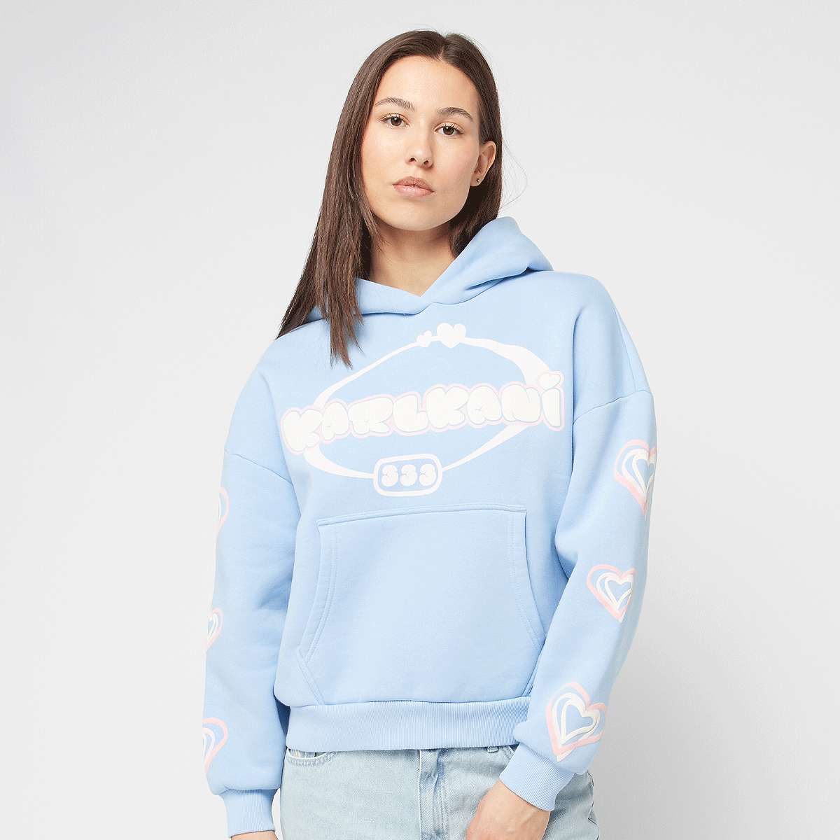 Karl Kani Heart Oversized Hoodie wo Hoodies & Sweaters blauw Maat XS Kleding