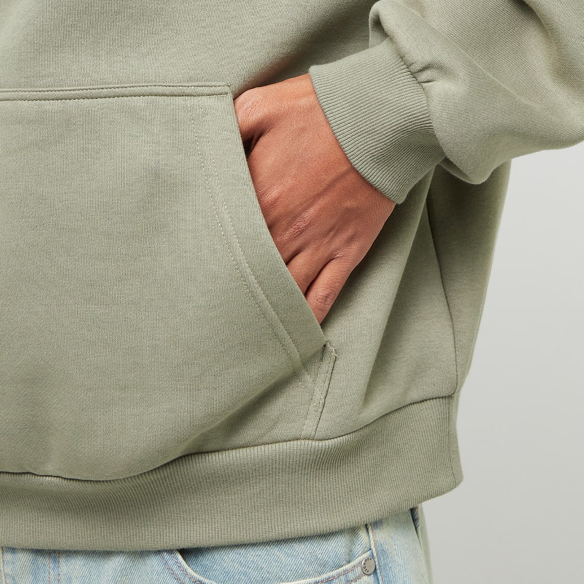 Urban Classics Fluffy Hoody Hoodies & Sweaters in groen formaten: L