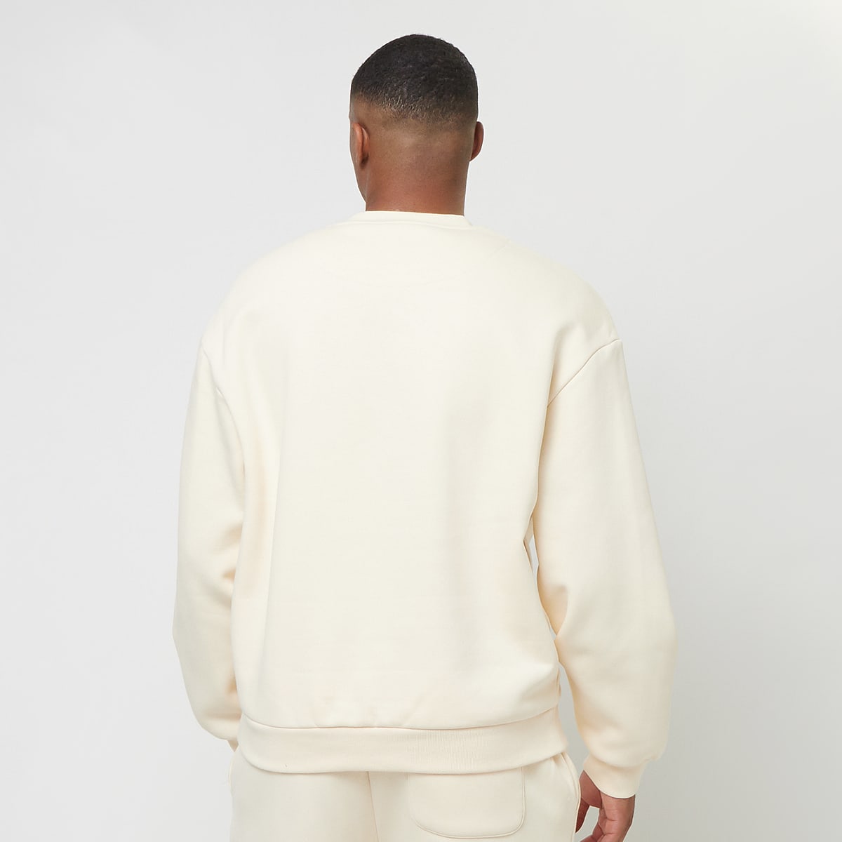 Urban Classics Fluffy Crewneck whitesand men Hoodies & Sweaters beige Maat XS Kleding
