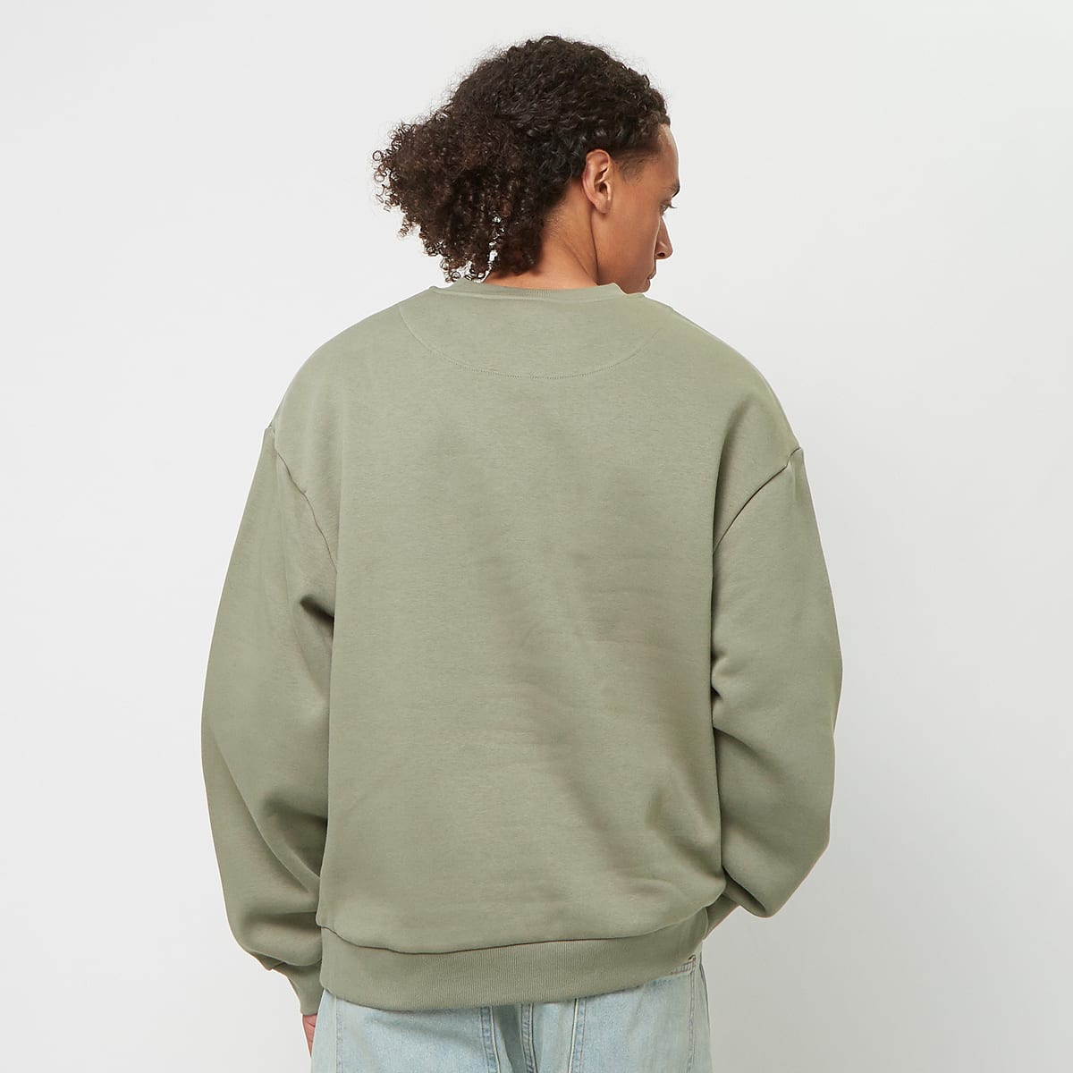 Urban Classics Fluffy Crewneck paleolive men Hoodies & Sweaters groen Maat XS Kleding