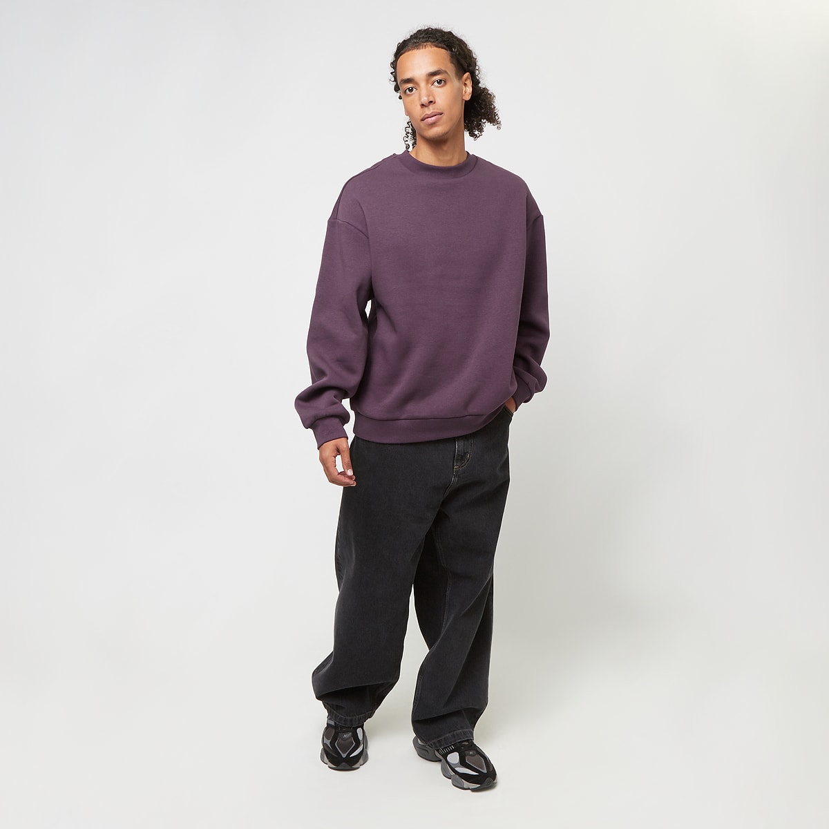Urban Classics Fluffy Crewneck men Hoodies & Sweaters roze Maat XS Kleding