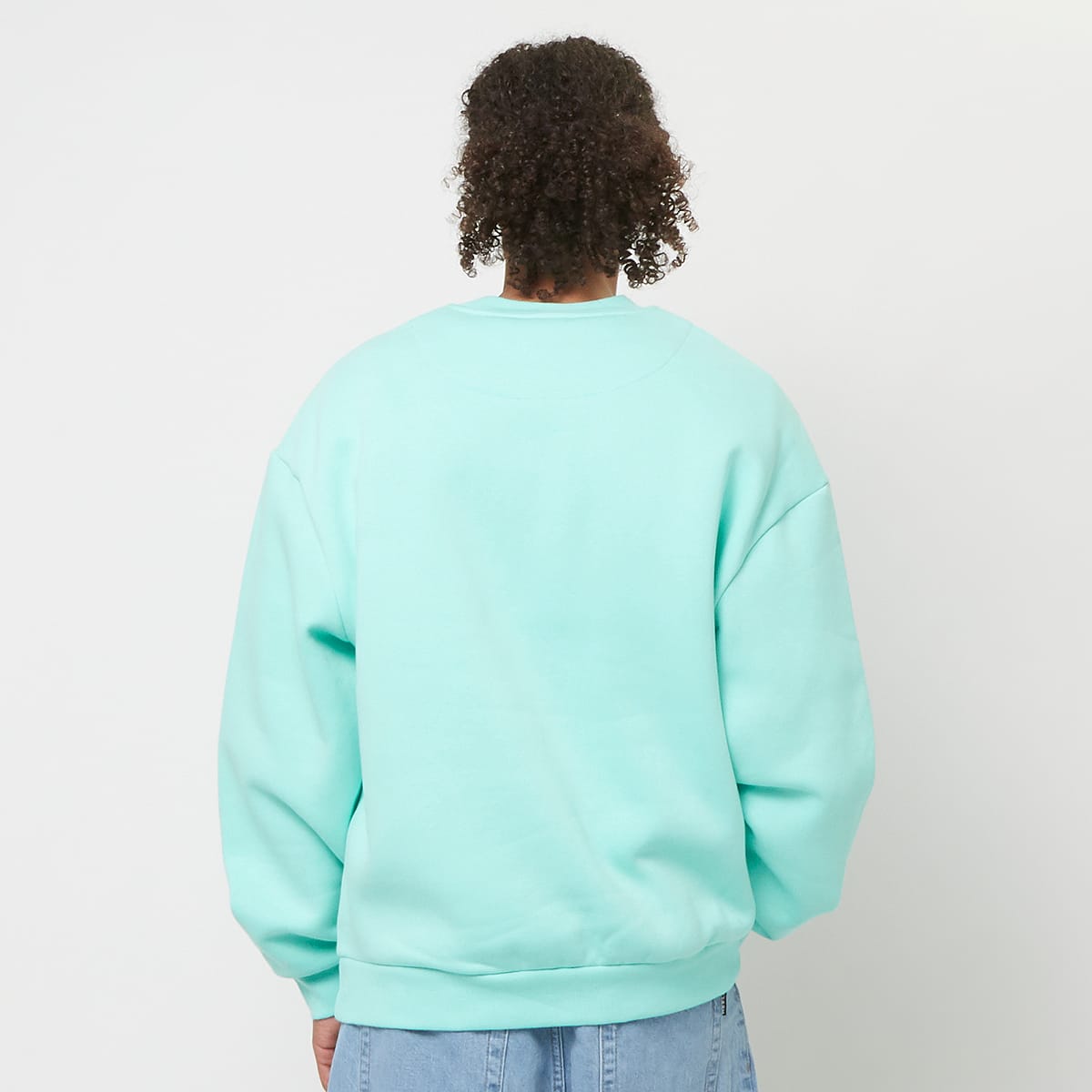 Urban Classics Fluffy Crewneck berylblue men Hoodies & Sweaters turkoois Maat XS Kleding
