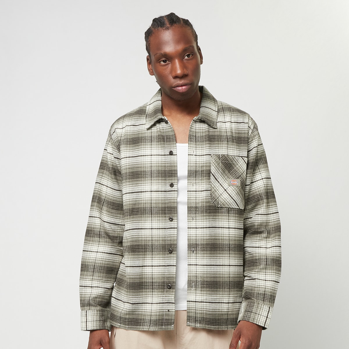 Dickies Forest Check Shirt men Overhemden groen Maat S Kleding
