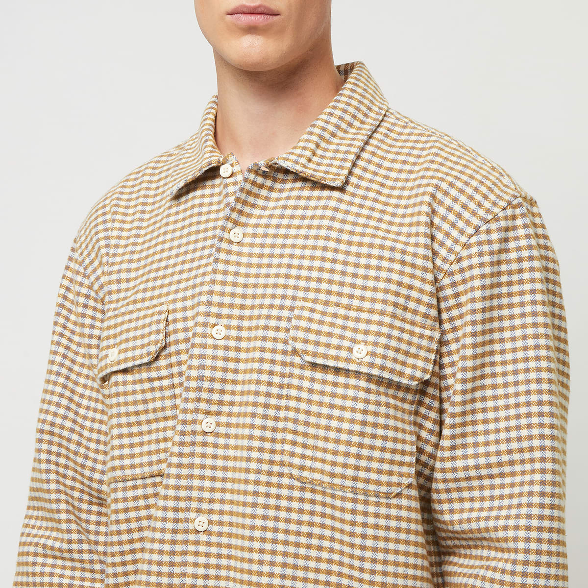 Dickies Frenchtown Shirt men Overhemden beige Maat S Kleding