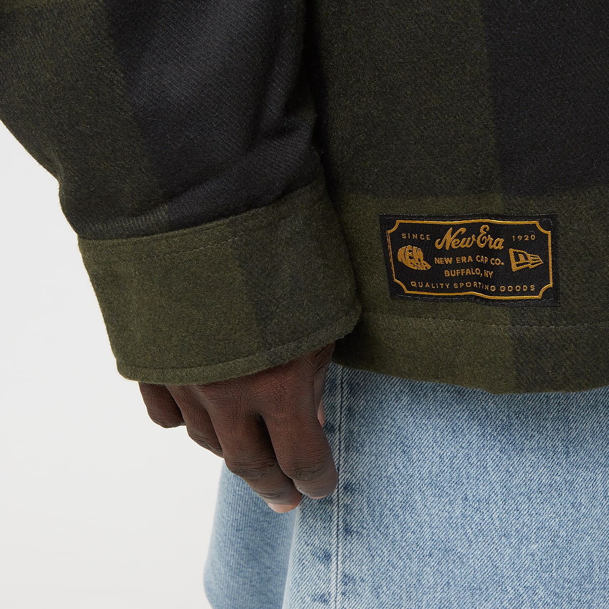 new era Shacket men Overhemden groen Maat XS Kleding