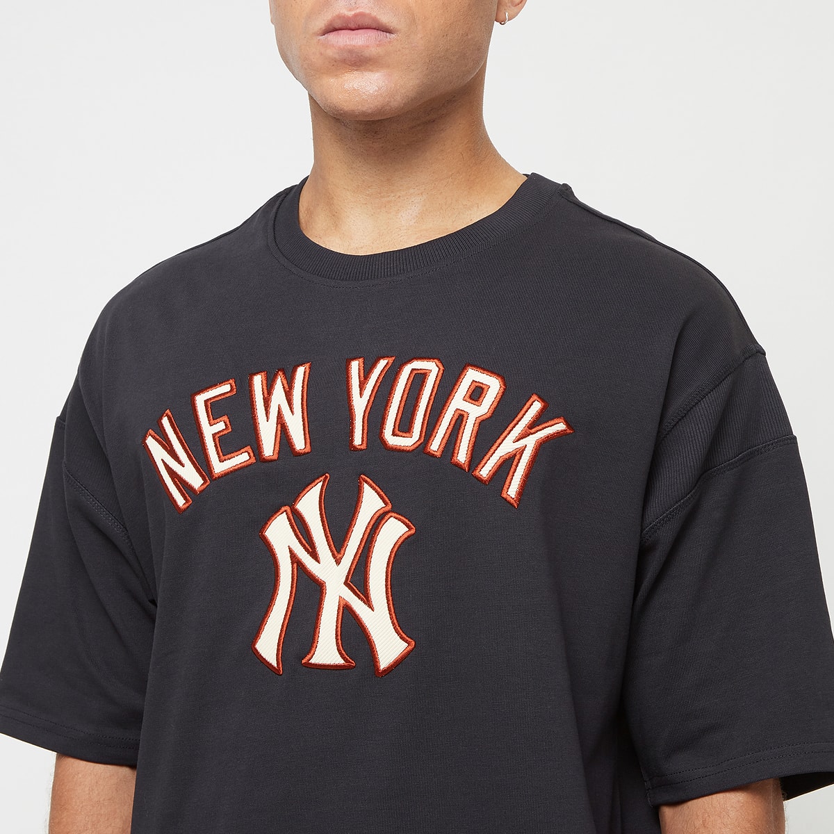 new era York Yankees MLB Rib Infill Oversized T-Shirt men T-Shirts & Polo's blauw Maat S Kleding