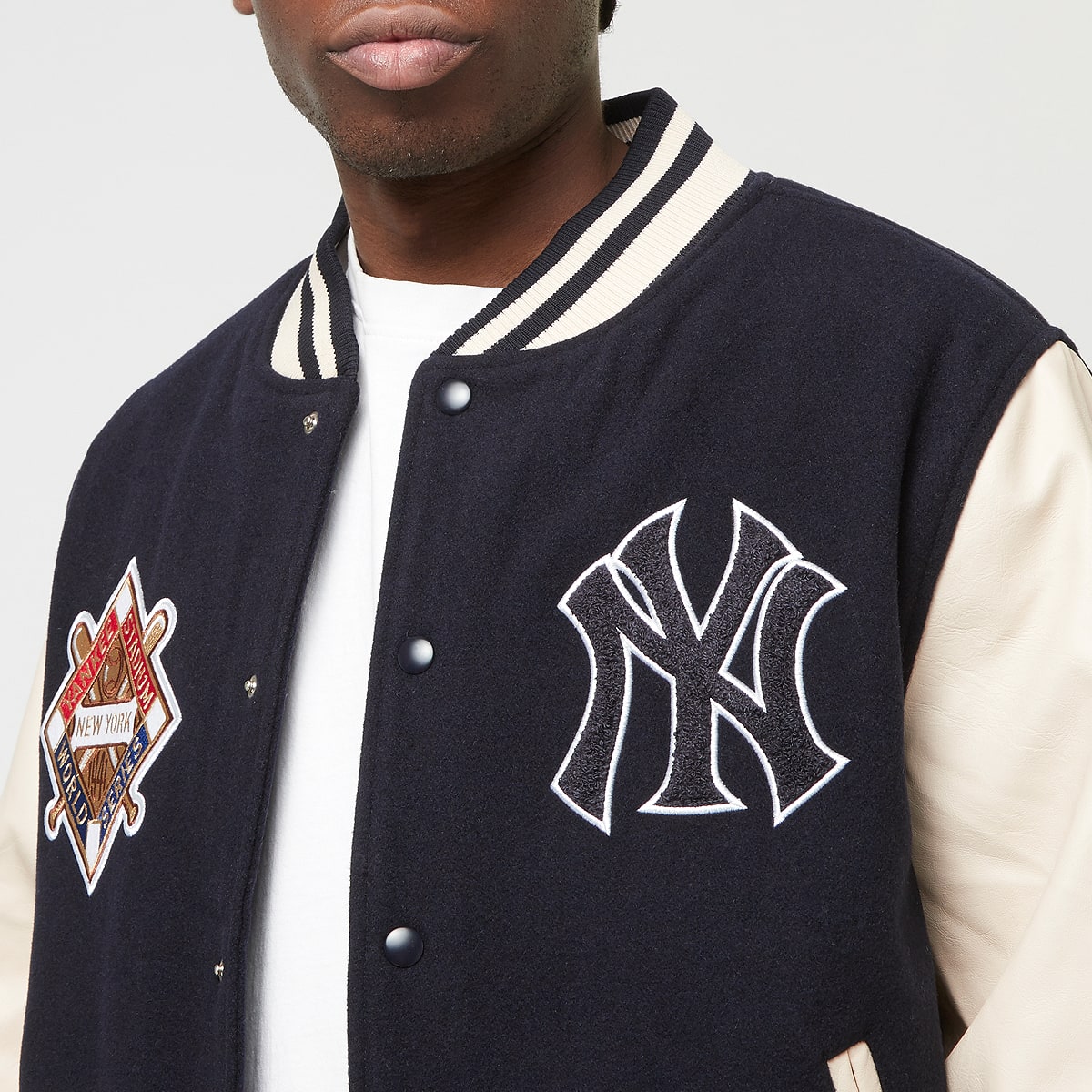 new era York Yankees MLB Patch Navy Varsity Jacket Men College jacks blauw Maat M Kleding