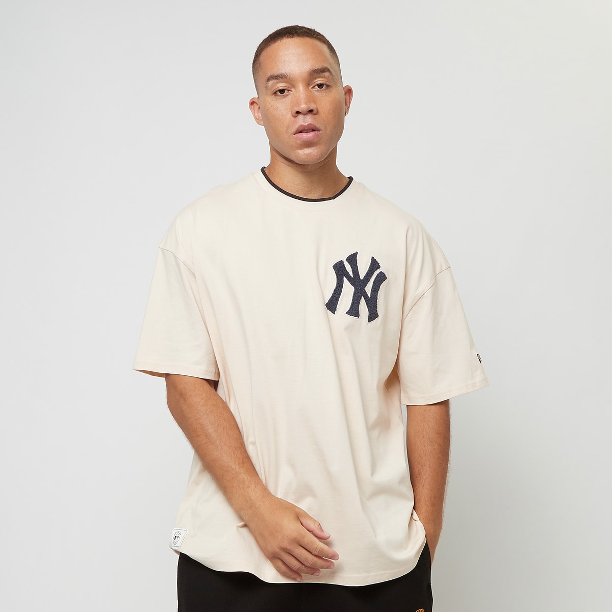 new era York Yankees World Series Oversized T-Shirt men T-Shirts & Polo's beige Maat XS Kleding