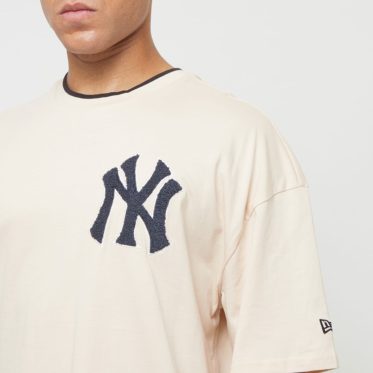 new era York Yankees World Series Oversized T-Shirt men T-Shirts & Polo's beige Maat XS Kleding