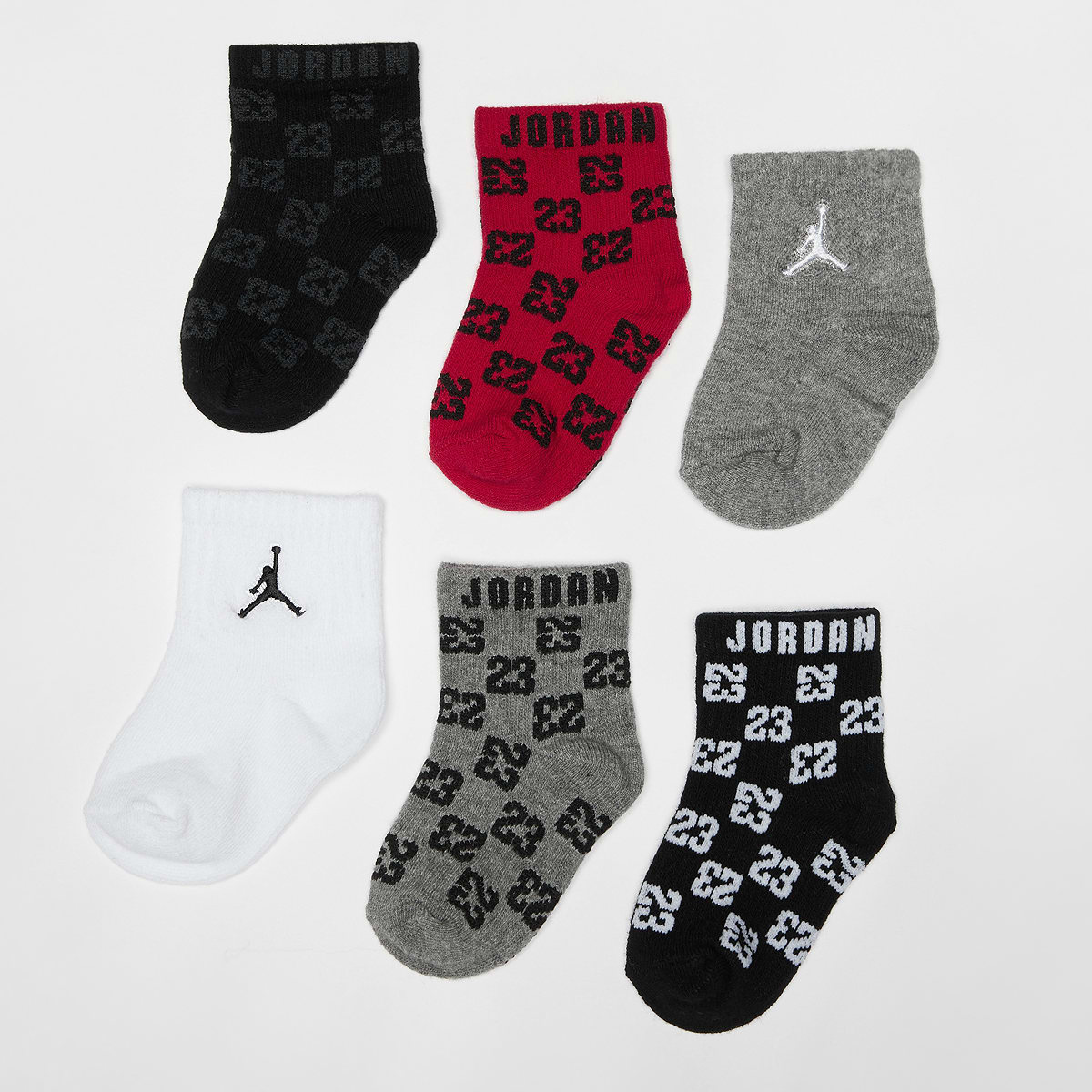 Jordan 6 PACK Monogram Socks unisex Sokken multicolor Maat 6M-12M Kleding